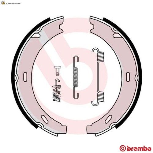 Brake shoe set - , parking