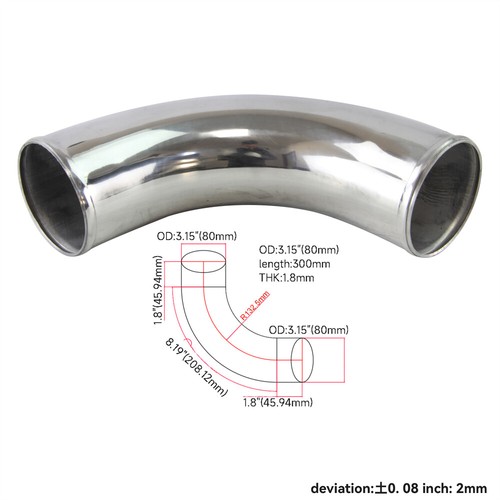 80mm inch 90 degree - 3.15",