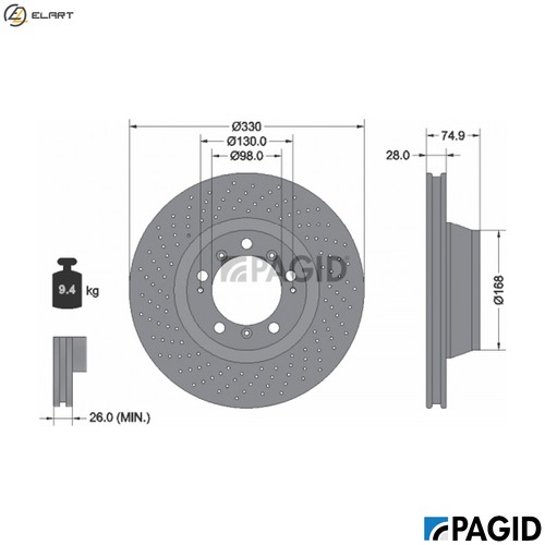 Brake disc 54535nhc for - 2x,
