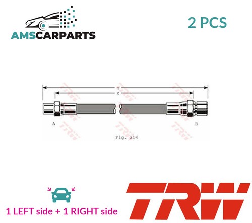 Brake hose line pipe front - hose,