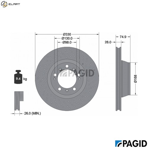 Brake disc 54536nhc - 2x,